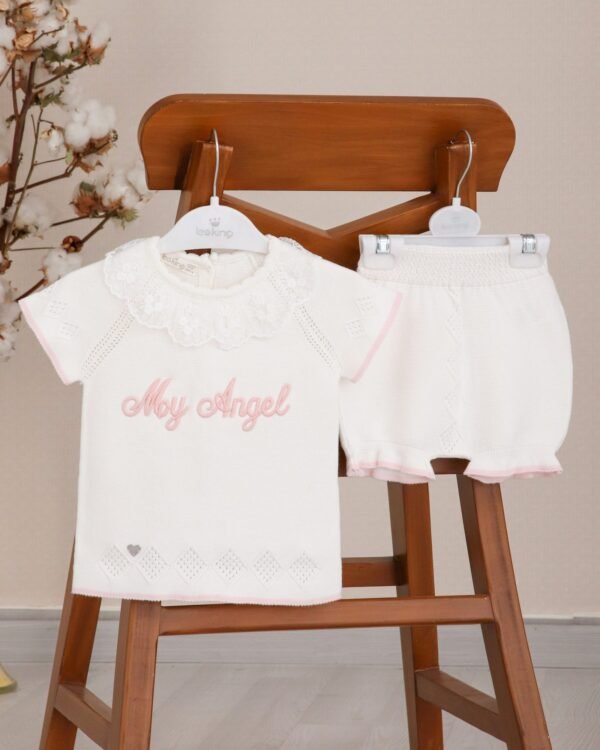 My Angel Lace Collar Knit Set